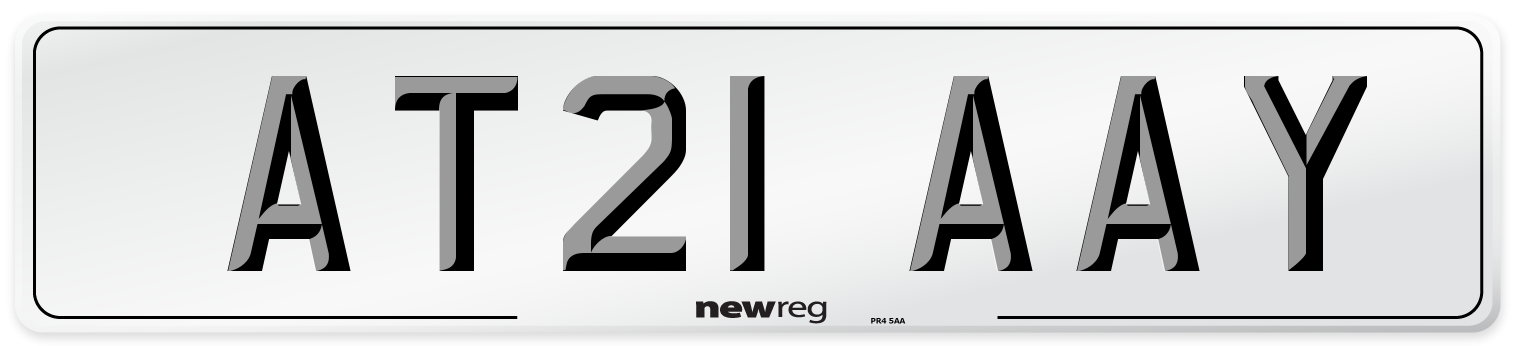 AT21 AAY Number Plate from New Reg